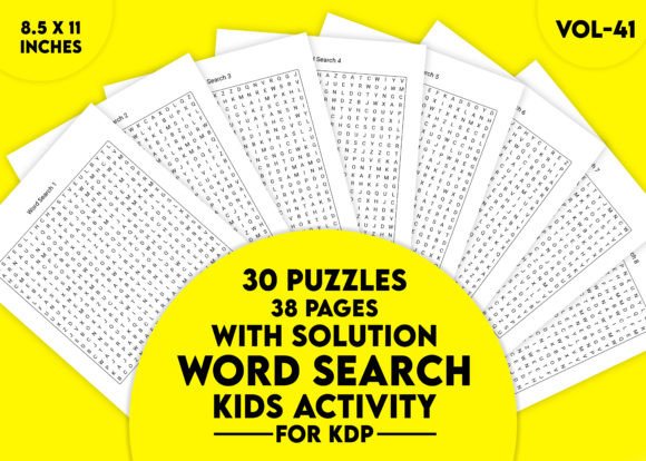 Building High-Quality Kids' Activity Books with Word Search Kids Activity for KDP Vol-41