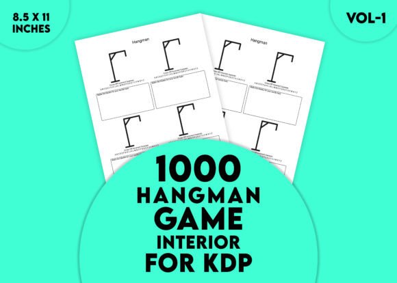 Turn a Classic Word Game into a Ready-Made Book Product with Hangman Interior for KDP Vol-1