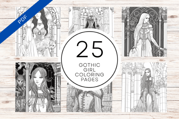 Unleashing Creativity with the Gothic Girls Coloring Book 25 Pages