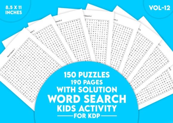 Word Search Puzzle for KDP Vol-12: A Practical Resource for Puzzlers, Educators, and Self-Publishers